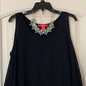 Navy top by Catherine Malandrino